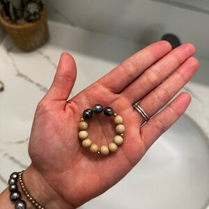 Baby Sandal Wood Tahitian Pearl Bracelet. Size 5.
